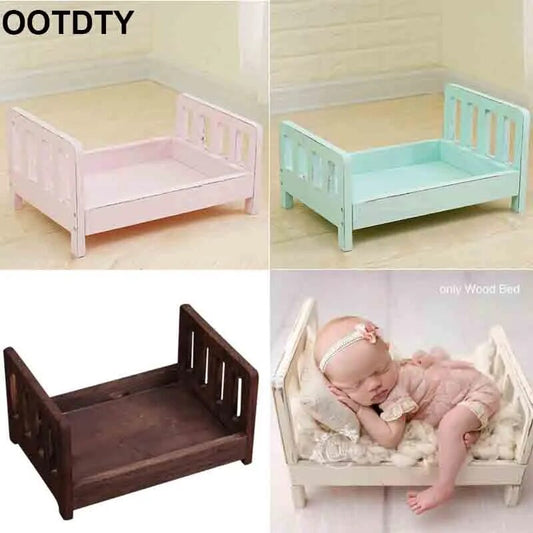 Newborn Photography Props Wood Bed