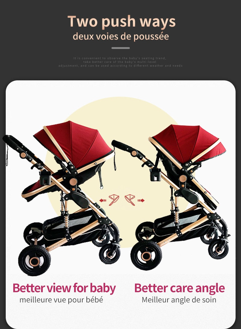 3 in 1 Luxurious Baby Stroller