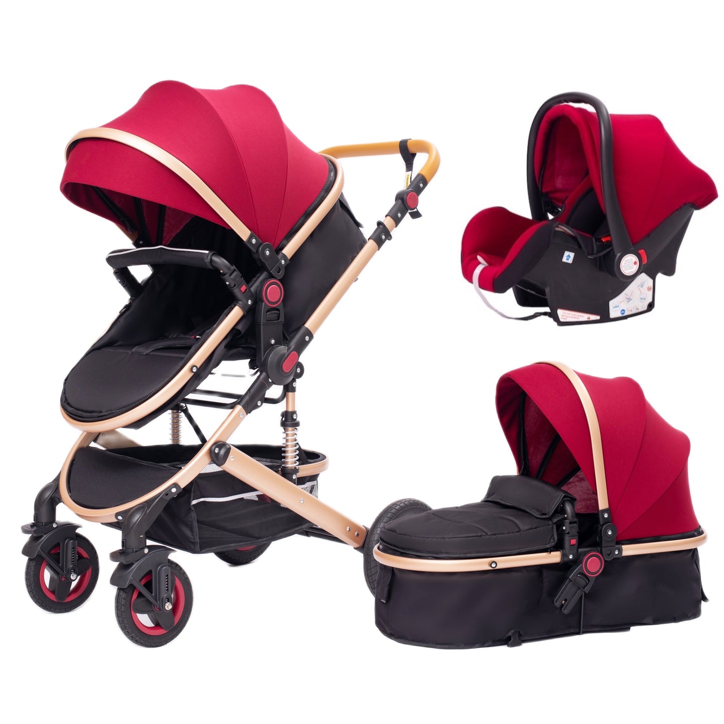 3 in 1 Luxurious Baby Stroller