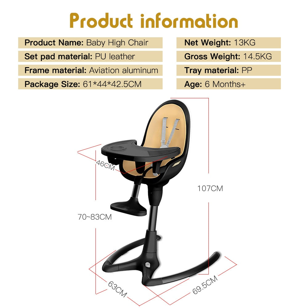 360°Rotating Baby High Chair