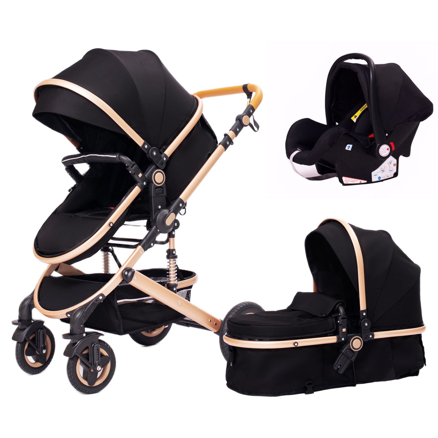 3 in 1 Luxurious Baby Stroller