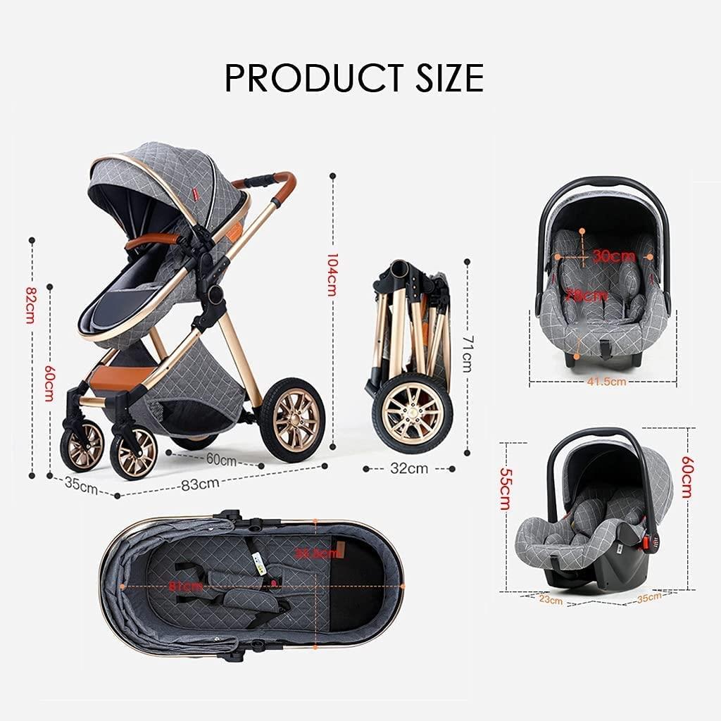 3 in 1 High Landscape Baby Stroller