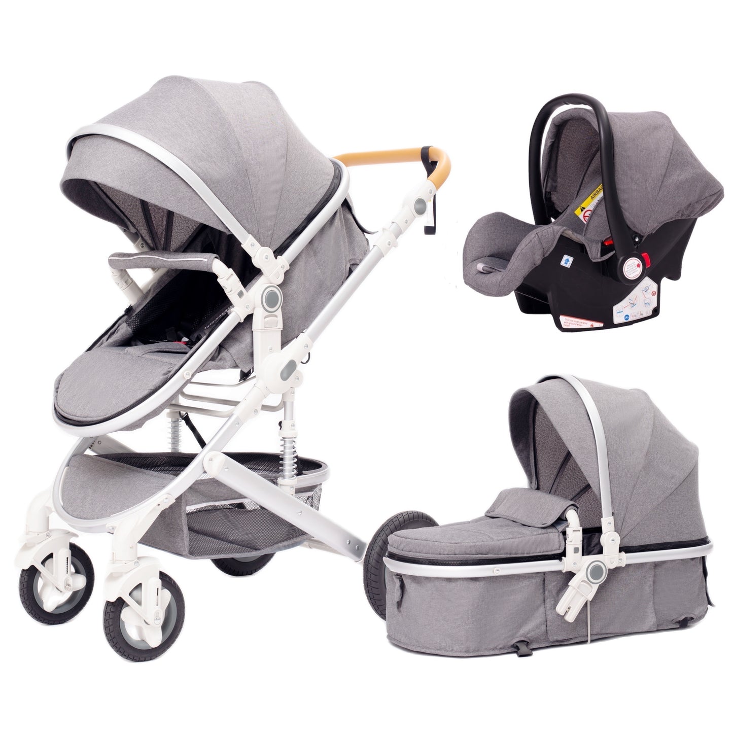 3 in 1 Luxurious Baby Stroller